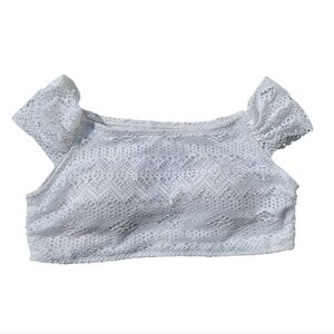 No Boundaries Medium White Bikini Top